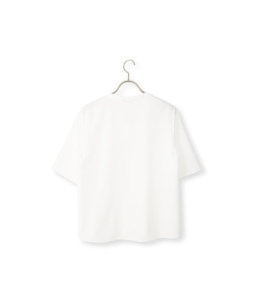 AOYAMA(アオヤマ)の「【みんなのブラウス】ゼロプレッシャーブラウス【キーネック】【半袖】【WEB限定】(シャツ/ブラウス・レディース・ホワイト/ネイビー・LL/L/M/S)」の9枚目の写真