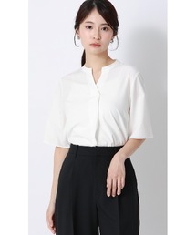 AOYAMA（アオヤマ）の「【みんなのブラウス】ゼロプレッシャーブラウス【キーネック】【半袖】【WEB限定】（シャツ/ブラウス）」