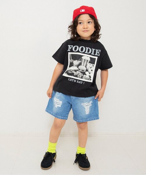 BREEZE(ブリーズ)の「転写プリント半袖Tシャツ(Tシャツ/カットソー・キッズ・オフホワイト/ブラック・90/100/110/120/130/140/150)」の3枚目の写真