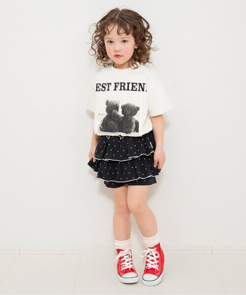 BREEZE(ブリーズ)の「転写プリント半袖Tシャツ(Tシャツ/カットソー・キッズ・オフホワイト/ブラック・90/100/110/120/130/140/150)」の5枚目の写真