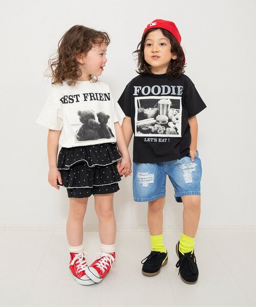 BREEZE(ブリーズ)の「転写プリント半袖Tシャツ(Tシャツ/カットソー・キッズ・オフホワイト/ブラック・90/100/110/120/130/140/150)」の7枚目の写真