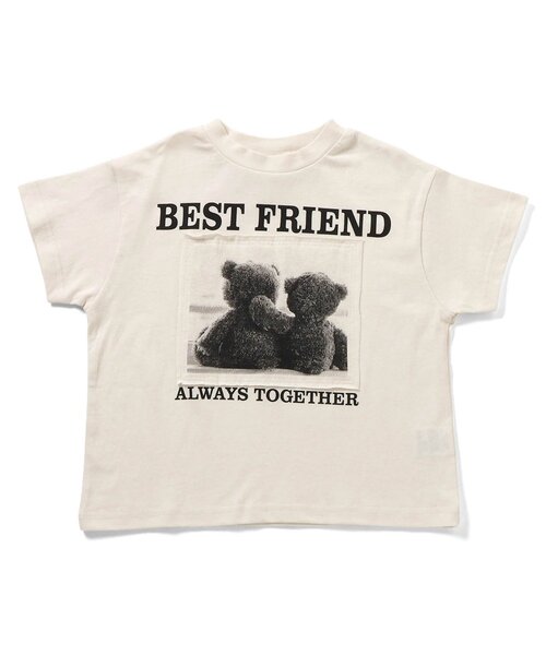 BREEZE(ブリーズ)の「転写プリント半袖Tシャツ(Tシャツ/カットソー・キッズ・オフホワイト/ブラック・90/100/110/120/130/140/150)」の9枚目の写真