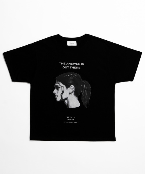soerte（ソエルテ）の「Cyber Portrait Graphic Tee/サイバーポートレートグラフィックTシャツ（Tシャツ/カットソー・メンズ・ホワイト系その他/ブラック/ホワイト系その他2/ホワイト/ブラック系その他2/ブラック系その他・1/2/3）」の9枚目の写真