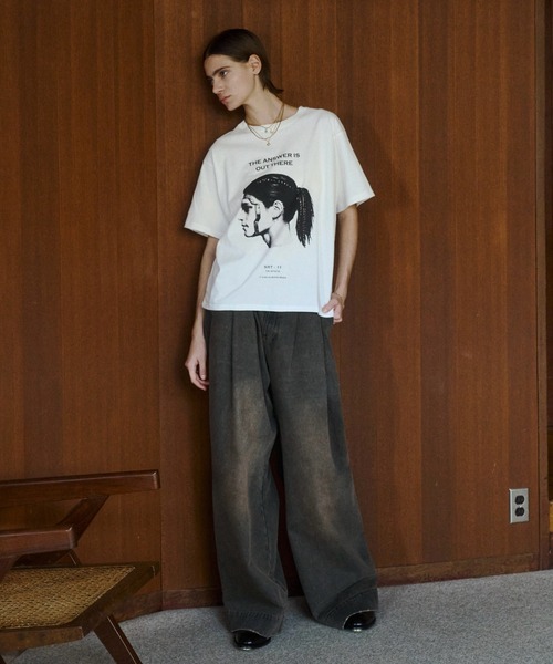 soerte（ソエルテ）の「Cyber Portrait Graphic Tee/サイバーポートレートグラフィックTシャツ（Tシャツ/カットソー・メンズ・ホワイト系その他/ブラック/ホワイト系その他2/ホワイト/ブラック系その他2/ブラック系その他・1/2/3）」の21枚目の写真