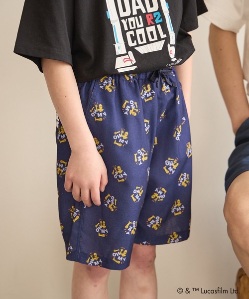 GLOBAL WORK(グローバルワーク)の「【STAR WARS(スター・ウォーズ)】ショートパンツ/666077(その他パンツ・キッズ・ホワイト系その他2/ネイビー・110cm/130cm/150cm/140cm/160cm/120cm/100cm)」の1枚目の写真
