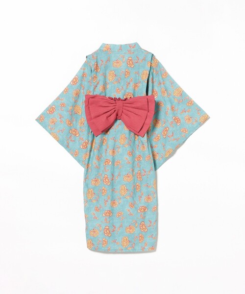 BEAMS mini（ビームスミニ）の「フラワー柄 浴衣 2026SS （90～130cm）お祭り 女の子 男の子 夏休み 花火大会 夕涼み（浴衣・キッズ・サックスブルー・S(90～100)/M(110～120)/L(130～140)）」の18枚目の写真