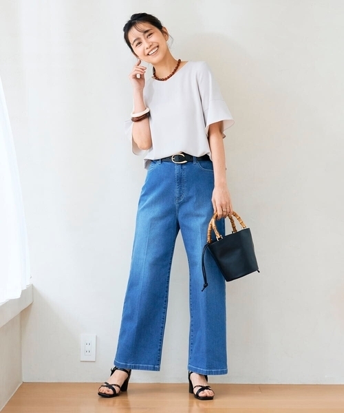 a.v.v（アーヴェヴェ）の「サマーデニムワイドパンツ（その他パンツ・レディース・ネイビー/ライトグレー/ブルー・34/40/36/38/42）」の21枚目の写真