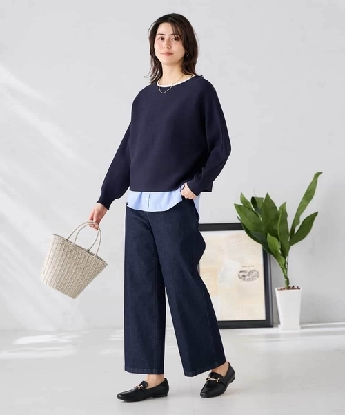 a.v.v（アーヴェヴェ）の「サマーデニムワイドパンツ（その他パンツ・レディース・ネイビー/ライトグレー/ブルー・34/40/36/38/42）」の11枚目の写真