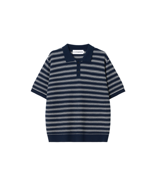 CHAMBROS（チャンブロス）の「オーバーサイズカラー半袖ニット[ネイビー]（ニット/セーター・メンズ・その他・MEDIUM/LARGE/X-LARGE）」の6枚目の写真