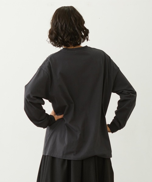 MILKFED.(ミルクフェド)の「MILKFED. COOPER LOGO L/S TEE(Tシャツ/カットソー・レディース・ピンク/チャコール/オフホワイト・M/L)」の12枚目の写真