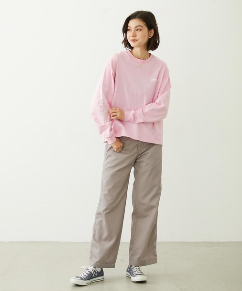 MILKFED.(ミルクフェド)の「MILKFED. COOPER LOGO L/S TEE(Tシャツ/カットソー・レディース・ピンク/チャコール/オフホワイト・M/L)」の21枚目の写真