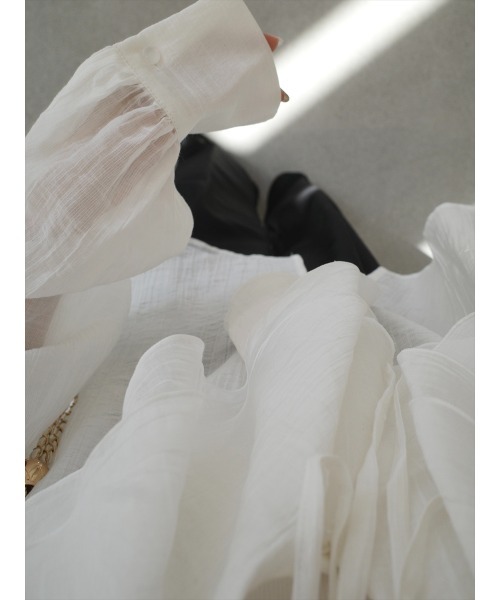 amel(エイメル)の「フリルカラー シアーブラウス | ホワイト(シャツ/ブラウス・レディース・ホワイト・FREE)」の19枚目の写真