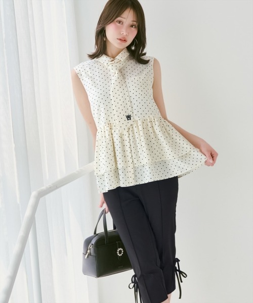 WILLSELECTION(ウィルセレクション)の「ティアードヘムリボンタイブラウス(シャツ/ブラウス・レディース・ブルー/オフホワイト/ホワイト系その他/ピンク系その他・FREE)」の9枚目の写真