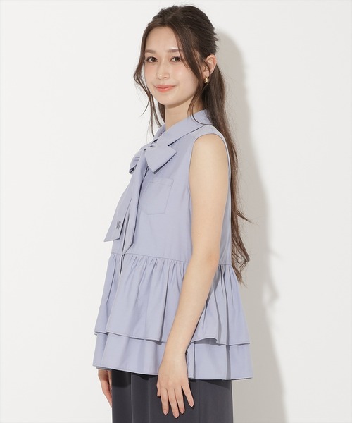 WILLSELECTION(ウィルセレクション)の「ティアードヘムリボンタイブラウス(シャツ/ブラウス・レディース・ブルー/オフホワイト/ホワイト系その他/ピンク系その他・FREE)」の18枚目の写真