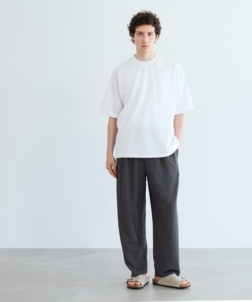 coca(coca)(コカ)の「ライトエンボスワイドパンツ(その他パンツ・メンズ・チャコール/ブラック・L/M/XL)」の4枚目の写真