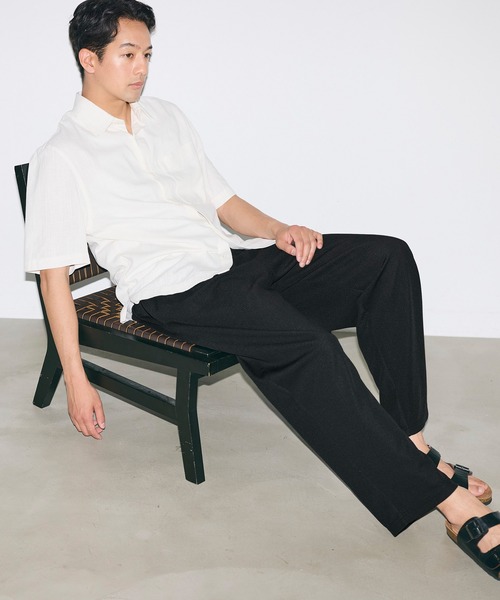 coca(coca)(コカ)の「ライトエンボスワイドパンツ(その他パンツ・メンズ・チャコール/ブラック・L/M/XL)」の13枚目の写真
