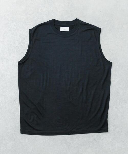 URBAN RESEARCH(アーバンリサーチ)の「『洗濯可』new basic WASHABLE MERINO WOOL NO-SLEEVE(Tシャツ/カットソー・メンズ・ネイビー/チャコールグレー/ブラック・MEDIUM/X-LARGE/LARGE)」の1枚目の写真