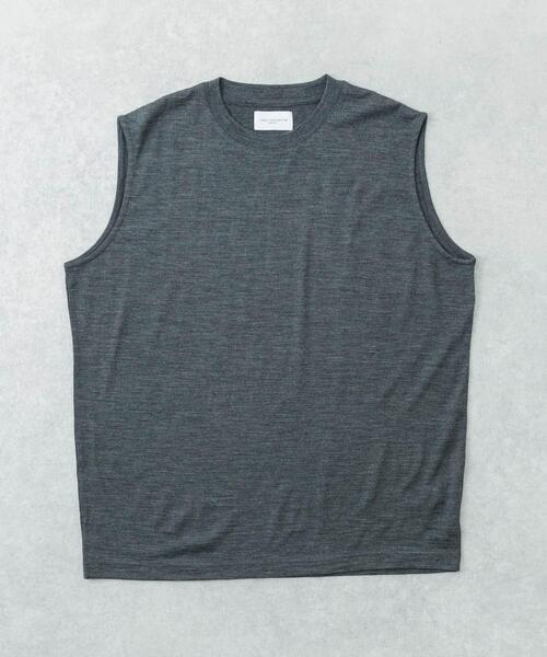URBAN RESEARCH(アーバンリサーチ)の「『洗濯可』new basic WASHABLE MERINO WOOL NO-SLEEVE(Tシャツ/カットソー・メンズ・ネイビー/チャコールグレー/ブラック・MEDIUM/X-LARGE/LARGE)」の3枚目の写真