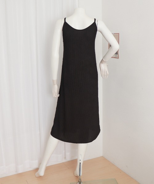 Miniministore(ミニミニストア)の「キャミワンピース プリーツ レディース夏(ワンピース・レディース・ブラック/アイボリー・M/XL/L)」の9枚目の写真