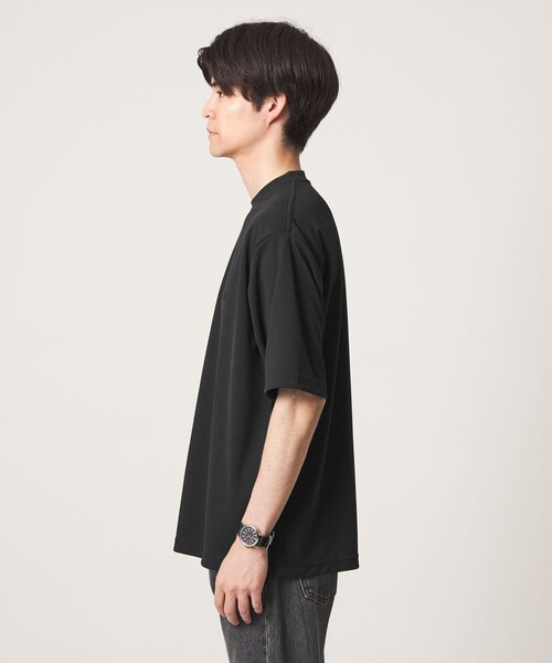 green label relaxing(グリーンレーベルリラクシング)の「【WEB限定】JUST fit 刺繍ロゴ 半袖 Tシャツ -UVカット・吸水速乾-(Tシャツ/カットソー・メンズ・ホワイト/ライトグレー/ブラック・M/L/S/XL)」の5枚目の写真