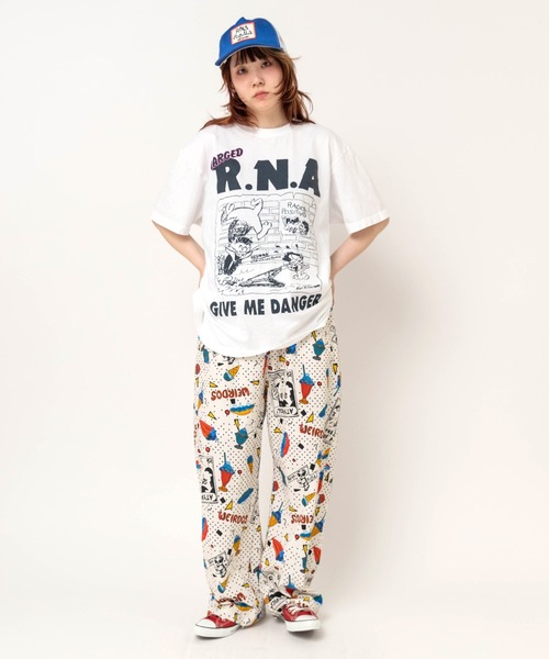 RNA（アールエヌエー）の「M2727 キャットギタープリントT（Tシャツ/カットソー・レディース・パープル/ブラック/ホワイト・MEDIUM）」の15枚目の写真