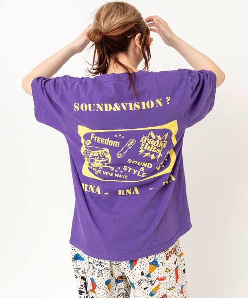 RNA（アールエヌエー）の「M2727 キャットギタープリントT（Tシャツ/カットソー・レディース・パープル/ブラック/ホワイト・MEDIUM）」の13枚目の写真