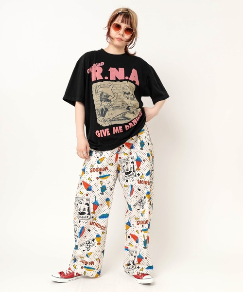 RNA（アールエヌエー）の「M2727 キャットギタープリントT（Tシャツ/カットソー・レディース・パープル/ブラック/ホワイト・MEDIUM）」の18枚目の写真