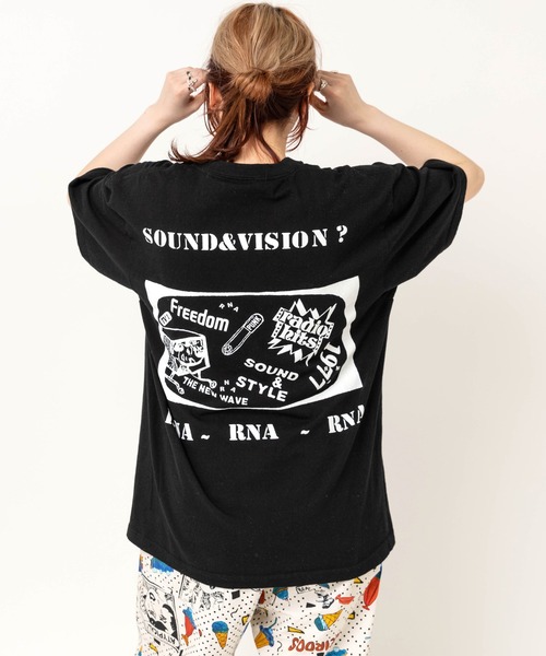 RNA（アールエヌエー）の「M2727 キャットギタープリントT（Tシャツ/カットソー・レディース・パープル/ブラック/ホワイト・MEDIUM）」の10枚目の写真