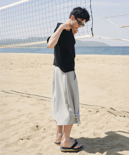 XERO（ゼロ）の「サイドスナップスウェットショーツ[メランジグレー]（その他パンツ・レディース・その他・MEDIUM/LARGE）」の2枚目の写真