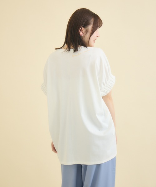 meeny miny（ミーニーマイニー）の「【おひさま牧場】  ｢バク｣ワンポイント刺繍Tシャツ（Tシャツ/カットソー・レディース・ブラック/ホワイト・M-L/S-M）」の8枚目の写真