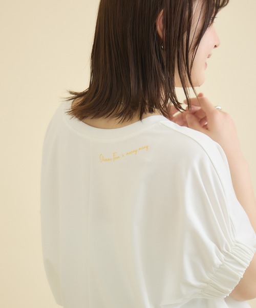meeny miny（ミーニーマイニー）の「【おひさま牧場】  ｢バク｣ワンポイント刺繍Tシャツ（Tシャツ/カットソー・レディース・ブラック/ホワイト・M-L/S-M）」の11枚目の写真