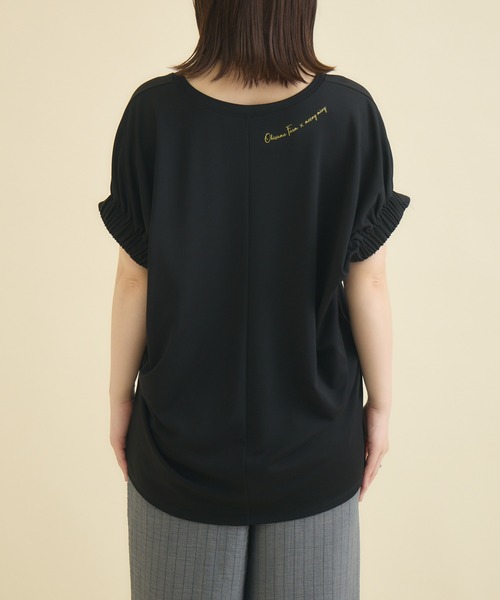 meeny miny（ミーニーマイニー）の「【おひさま牧場】  ｢バク｣ワンポイント刺繍Tシャツ（Tシャツ/カットソー・レディース・ブラック/ホワイト・M-L/S-M）」の22枚目の写真