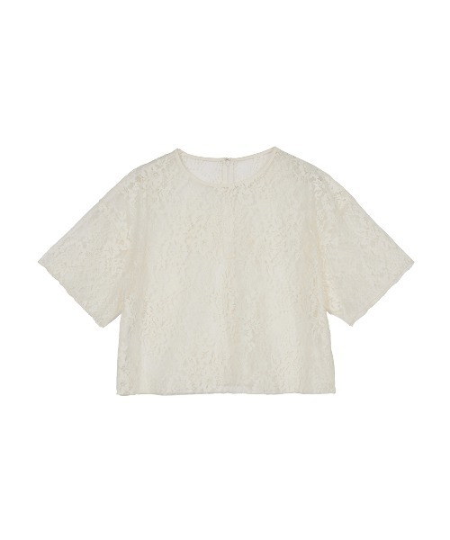 ELCHELE（エルチェレ）の「LACE UNIVERSAL TEE（Tシャツ/カットソー・レディース・ブラック/オフホワイト・FREE）」の5枚目の写真