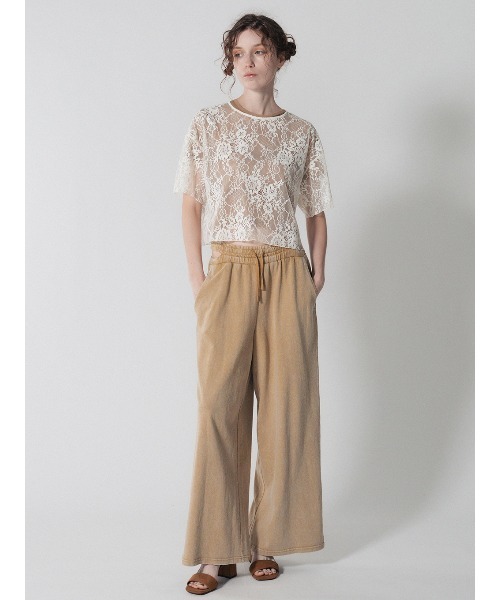 ELCHELE（エルチェレ）の「LACE UNIVERSAL TEE（Tシャツ/カットソー・レディース・ブラック/オフホワイト・FREE）」の11枚目の写真