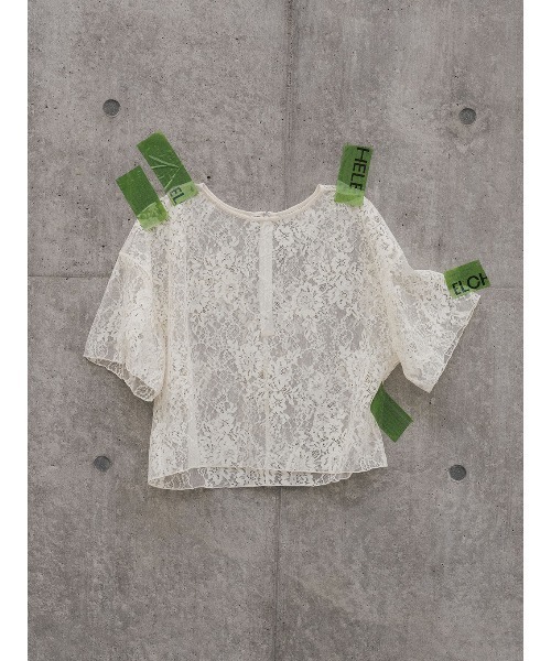 ELCHELE（エルチェレ）の「LACE UNIVERSAL TEE（Tシャツ/カットソー・レディース・ブラック/オフホワイト・FREE）」の15枚目の写真