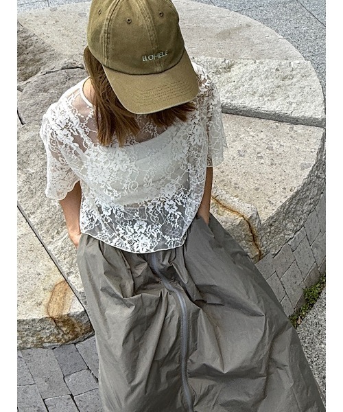 ELCHELE（エルチェレ）の「LACE UNIVERSAL TEE（Tシャツ/カットソー・レディース・ブラック/オフホワイト・FREE）」の22枚目の写真