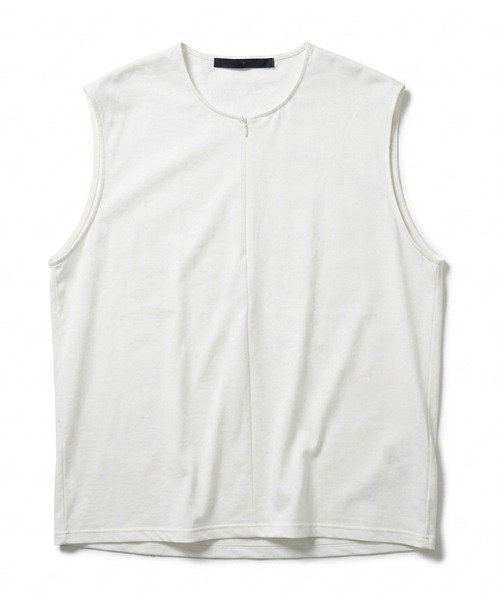 NO ID.(ノーアイディ)の「【NO ID.】Half ZIP Sleeveless Pullover / ハーフ ZIP スリーブレス プルオーバー(Tシャツ/カットソー・メンズ・ホワイト/ブラック/グレー・ONE SIZE)」の8枚目の写真