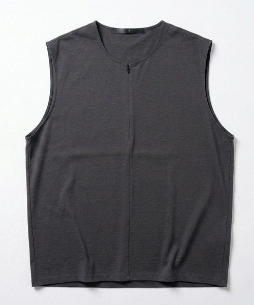 NO ID.(ノーアイディ)の「【NO ID.】Half ZIP Sleeveless Pullover / ハーフ ZIP スリーブレス プルオーバー(Tシャツ/カットソー・メンズ・ホワイト/ブラック/グレー・ONE SIZE)」の9枚目の写真
