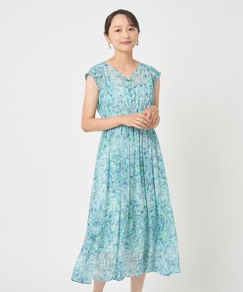 ANAYI(アナイ)の「カレイドミラープリントノースリーブ ワンピース(ワンピース・レディース・ブラック/ターコイズブルー・36/38/34)」の15枚目の写真