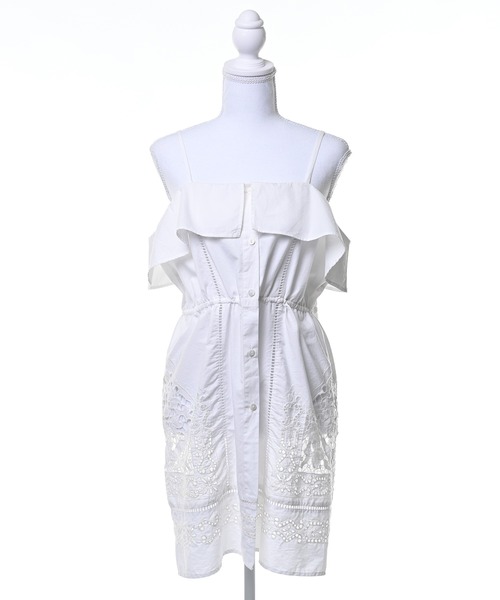 Narcissus(ナルシス)の「【Narcissus】カットワーク刺繍ワンピース チュニック 2WAY(チュニック・レディース・ホワイト/ブラック・FREE)」の12枚目の写真