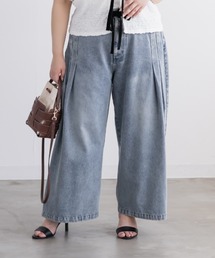 CLETTEオリジナルタックデニムワイドパンツ
