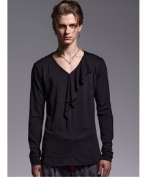 W Frill V Neck T