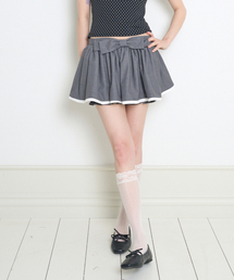 ボウパンプキンスカートパンツチャコール