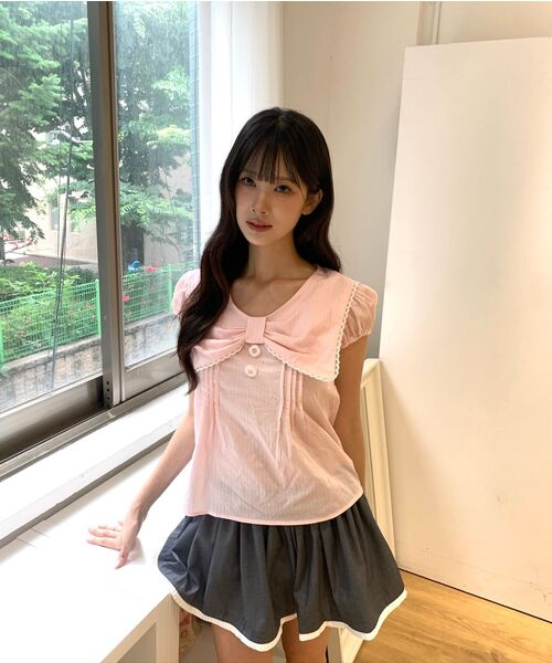 ILLIGO（イリゴ）の「ボウパンプキンスカートパンツチャコール（スカート・レディース・その他・SMALL/MEDIUM）」の4枚目の写真