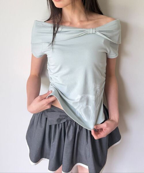 ILLIGO（イリゴ）の「ボウパンプキンスカートパンツチャコール（スカート・レディース・その他・SMALL/MEDIUM）」の5枚目の写真