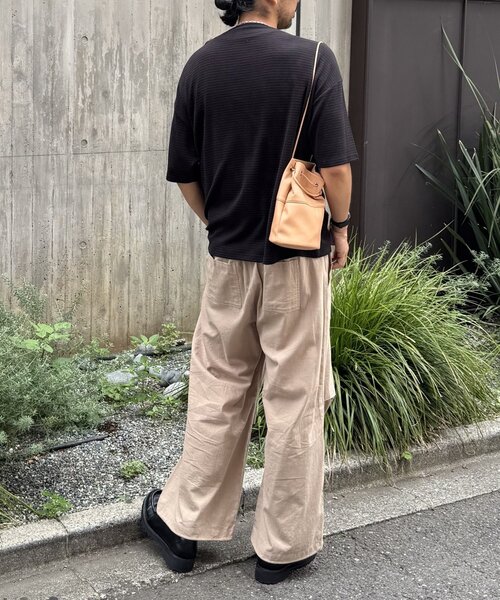COLONY 2139(コロニートゥーワンスリーナイン)の「ジャガードボーダー半袖Tシャツ(Tシャツ/カットソー・メンズ・ブラック/ホワイト/カーキ・LARGE/MEDIUM)」の18枚目の写真