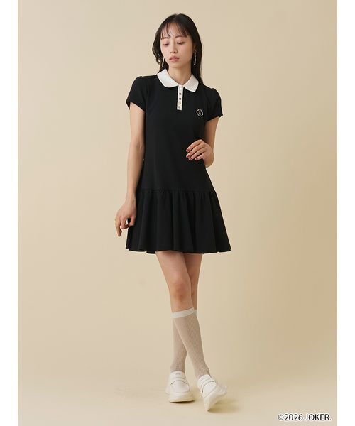 SNIDEL（スナイデル）の「【PINGU(TM)】ポロカットミニワンピース（ワンピース・レディース・アイボリー/ブラック/ネイビー・F）」の6枚目の写真