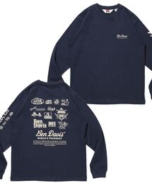 【BEN DAVIS】GRAPHIC L/S TEE (REG) / ロンT ユニセックス レギュラーフィット 長袖 ラバープリント