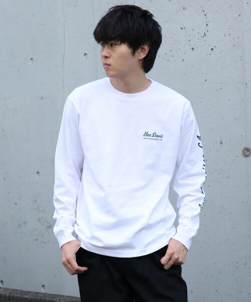 BEN DAVIS(ベンデイビス)の「【BEN DAVIS】GRAPHIC L/S TEE (REG) / ロンT ユニセックス レギュラーフィット 長袖 ラバープリント(Tシャツ/カットソー・メンズ・ネイビー/ホワイト/ブラック・MEDIUM/LARGE/X-LARGE)」の12枚目の写真