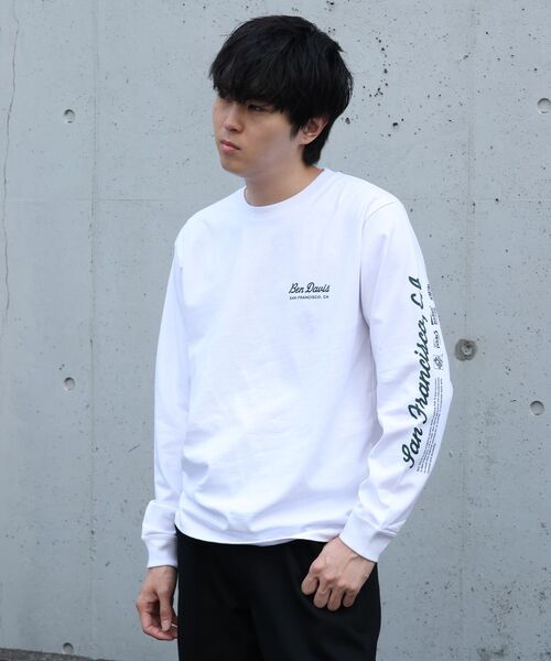 BEN DAVIS(ベンデイビス)の「【BEN DAVIS】GRAPHIC L/S TEE (REG) / ロンT ユニセックス レギュラーフィット 長袖 ラバープリント(Tシャツ/カットソー・メンズ・ネイビー/ホワイト/ブラック・MEDIUM/LARGE/X-LARGE)」の13枚目の写真